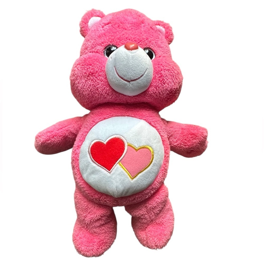 Care Bears Pink Stuffed Animal with Heart Accents